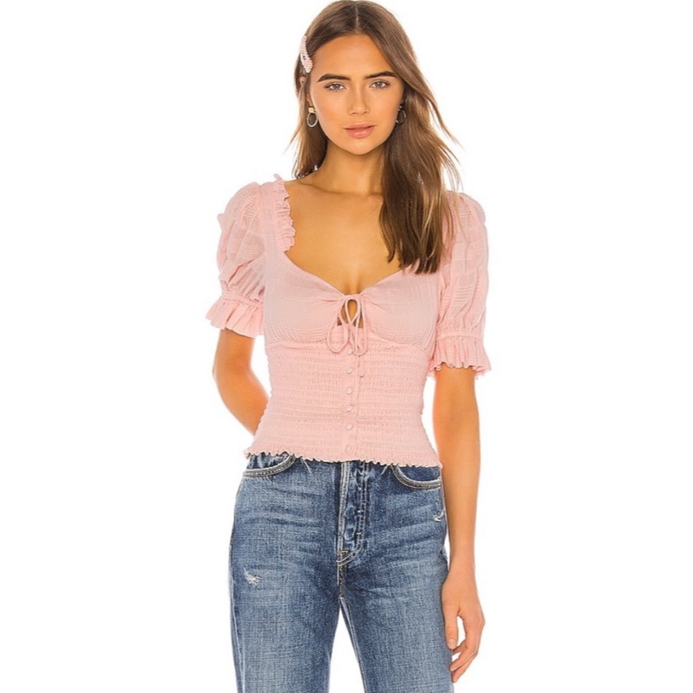 2020 Tularosa Cooper Top in Blush Pink. Size S